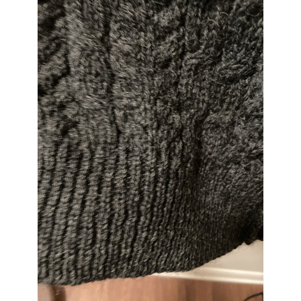 Carraig Donn Irish Sweater Vest Fisherman Cable Knit 100% Wool Gray Large US10 - Picture 5 of 9